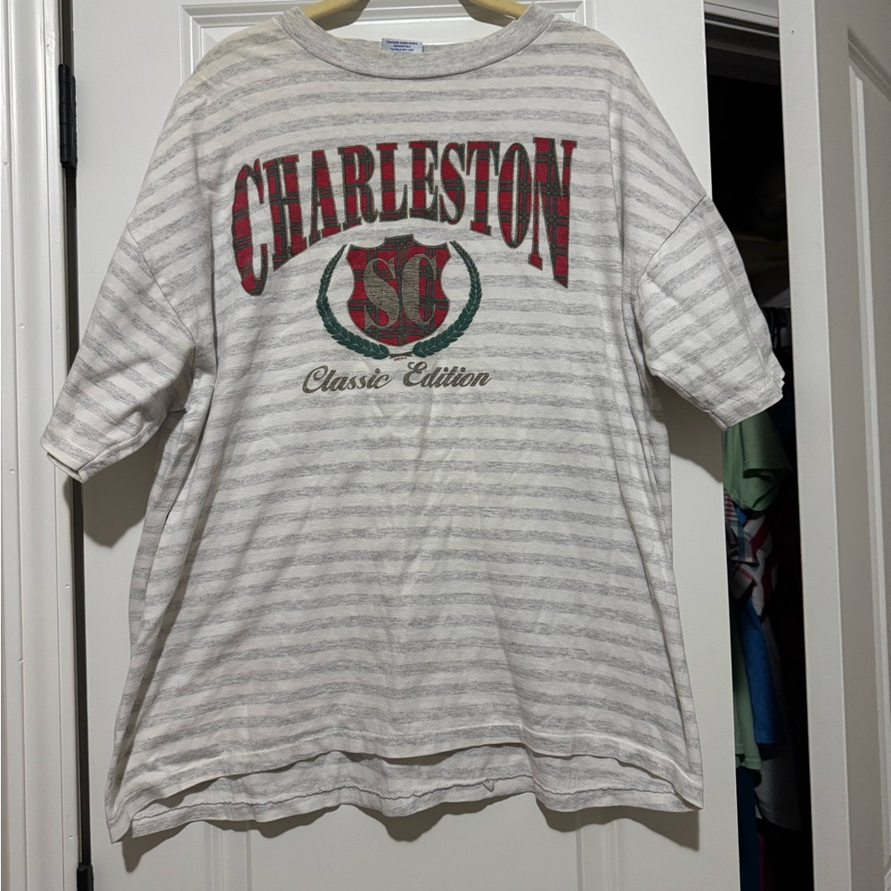Vintage Striped Charleston South Carolina Graphic T-Shirt Unisex‎ XL
